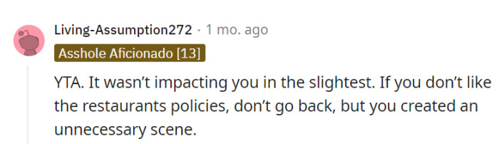 Sometimes it's wiser to dine and let dine without stirring the pot.