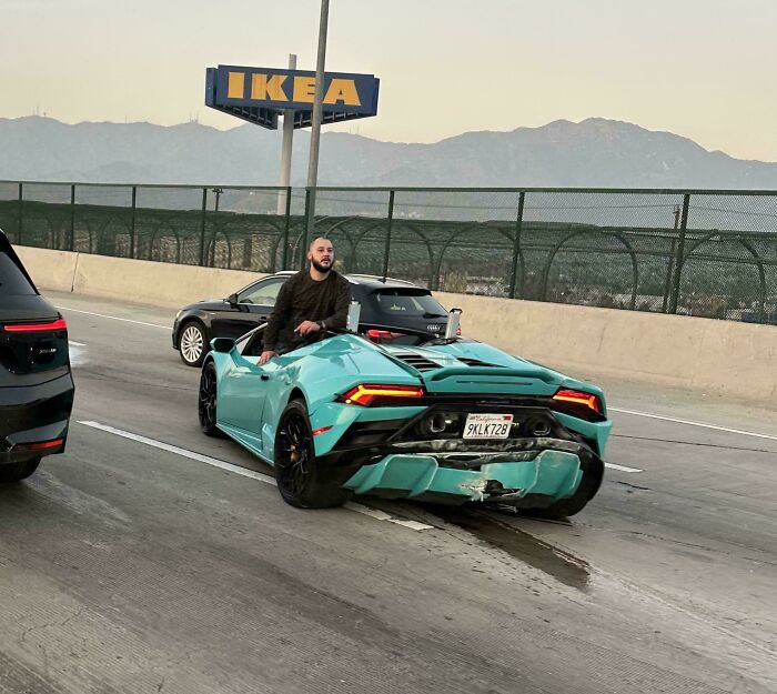 "This Guy Was Driving Super Aggressively And Almost Hit Me. 1 Min Later"