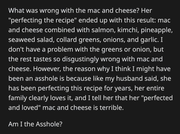 To give us an idea about the dish, OP shared this interesting list of ingredients