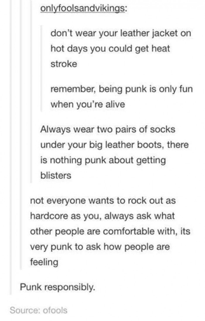 27. Punk Responsibly