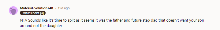 NTA. As with ALL invitations, you're not the AH if you decline for any reason or no reason at all, including who else is or is not invited. You're doing right to have your son's back. Your fiancé, his daughter, and his mother need to get their stories straight. It seems like your fiancé is the AH here.