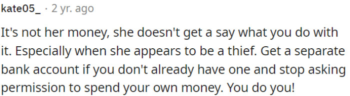 OP Has the Right to Control His Own Money