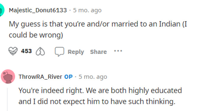 It appears that people have accurately identified the dynamics of their relationship.