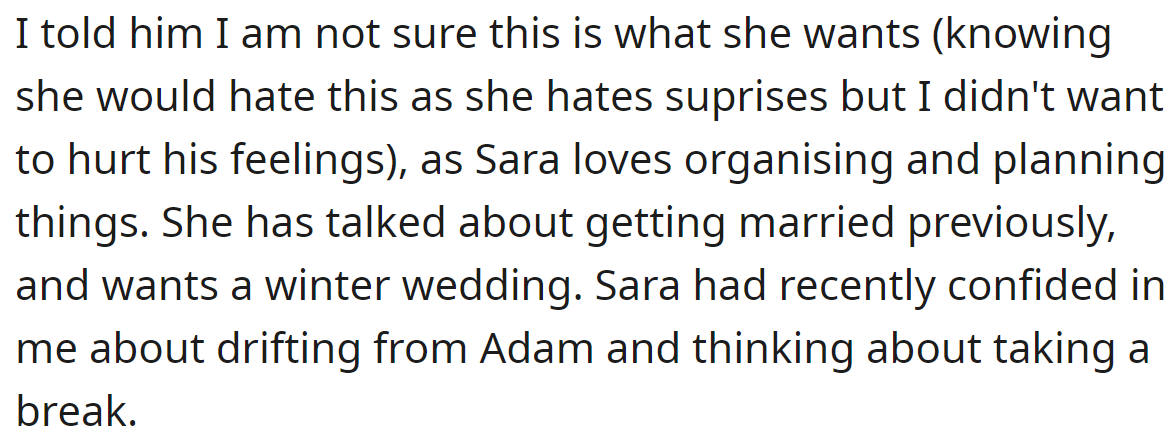 But the OP is not sure that it's a good idea: