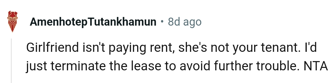 Terminating the lease