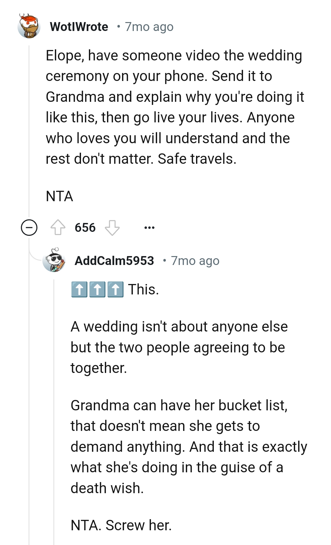 Explaining to grandma why they are doing it like that