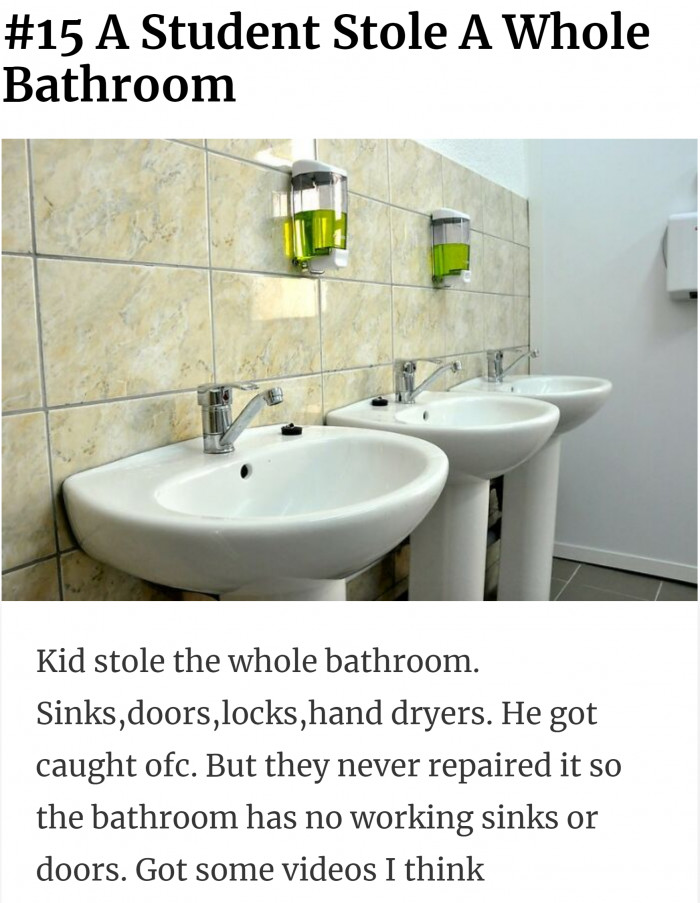 15. Why would a student do that? These kids!