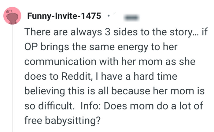 The three sides to a story