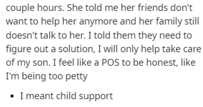 OP refuses to watch her kids, but he feels bad about it