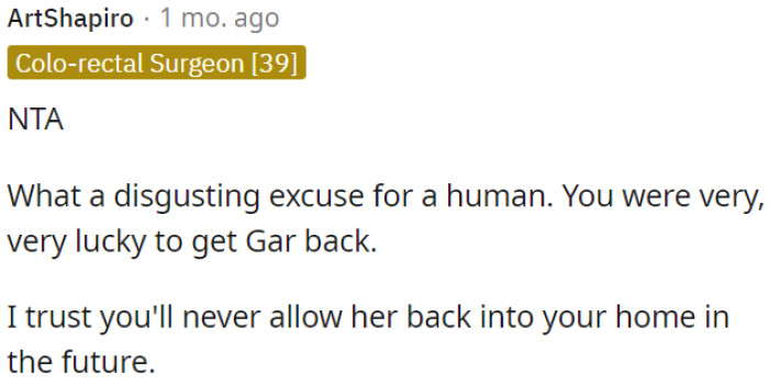 That person is awful.