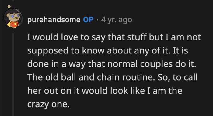 OP said he wasn't even supposed to know about the Selma situation in the first place