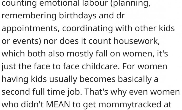 Second full-time job.