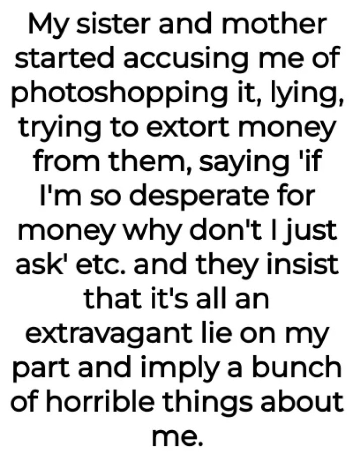 But she was accused of photoshopping it and was even told she's so desperate for money.