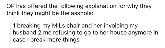 OP thinks she might be the a-hole for the following reason: