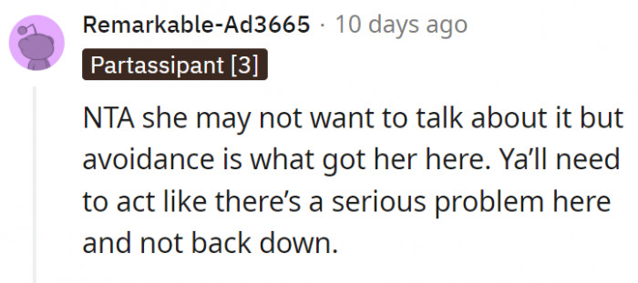 12. They need to put their foot down about the problem