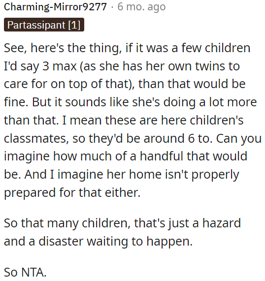 It could be hazardous and a disaster waiting to happen and OP is not in the wrong.