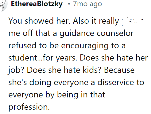 She should be encouraging students