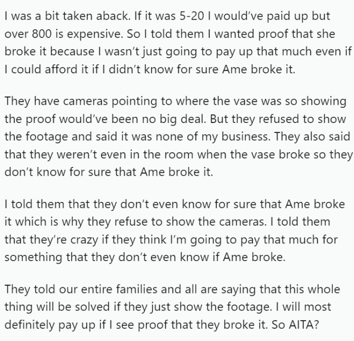 When her regular nanny couldn't babysit, OP's sister Jane and her wife Gabby offered to look after the difficult child, aware of her behavior.