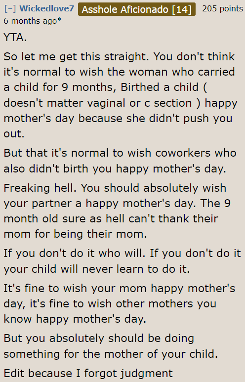 The OP needs to set a good example for his daughter. That's why he needs to acknowledge his partner on Mother's Day.