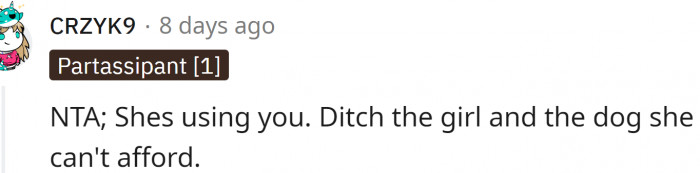 Sounds like she is using OP