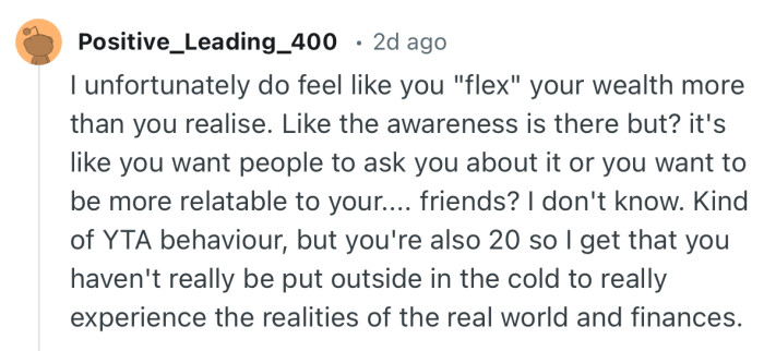 “I unfortunately do feel like you 