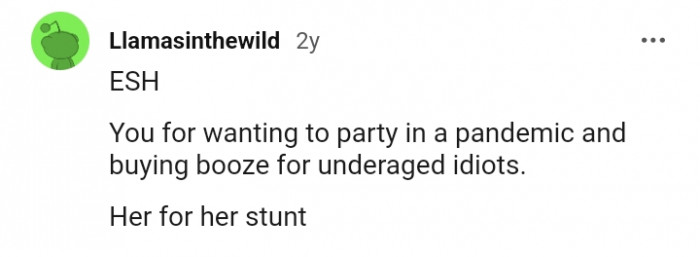 Buying booze for underaged people