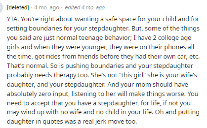 It's normal for OP to feel the way he does, but he also has to put that aside because that's his wife's daughter.