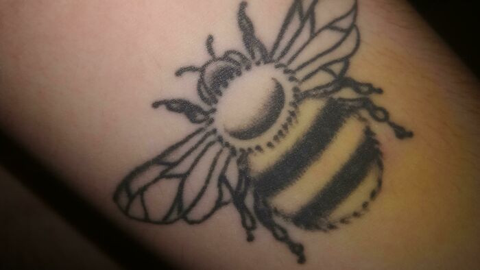 37. This Bruise Nearly Colours My Bee Tattoo