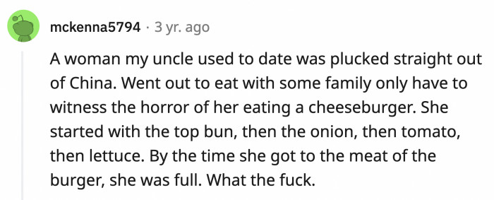 20. This is actually kind of cute, but what a waste of a good burger.