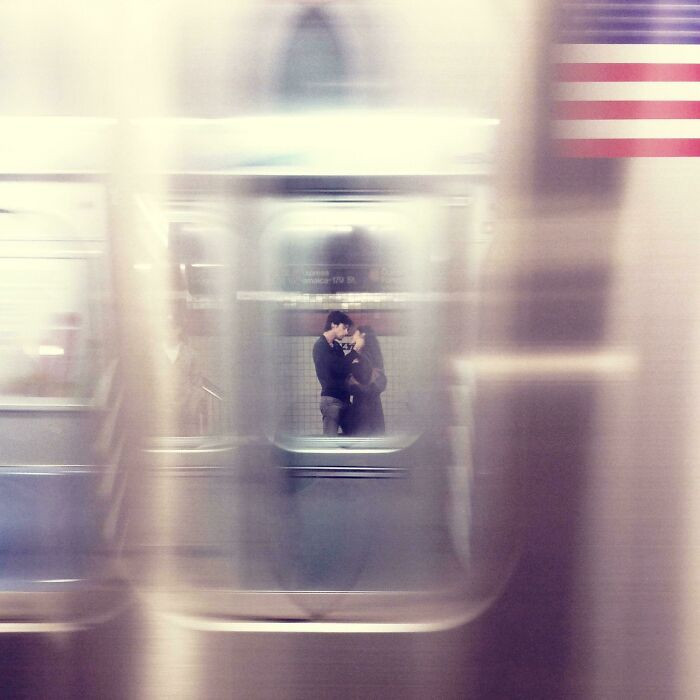 49. ITAP Through A Moving Subway Carriage On A NYC Visit On Memorial Day A Year Or So Ago. Total Fluke Shot On A Phone Camera