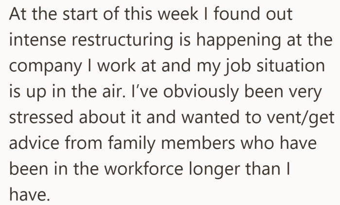 The conversation mattered more here, because she was looking for support and advice.