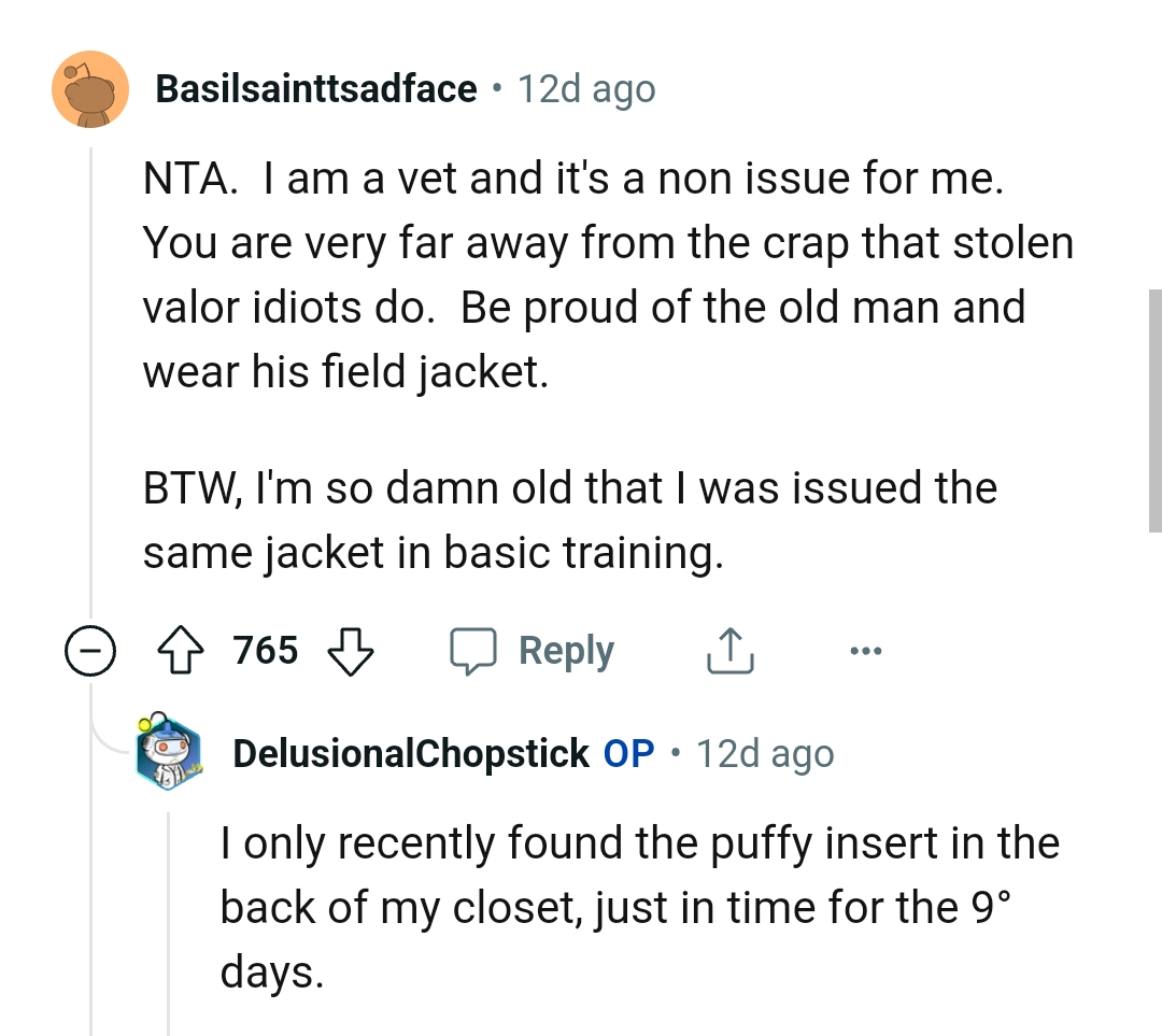 OP is only proud of his old man