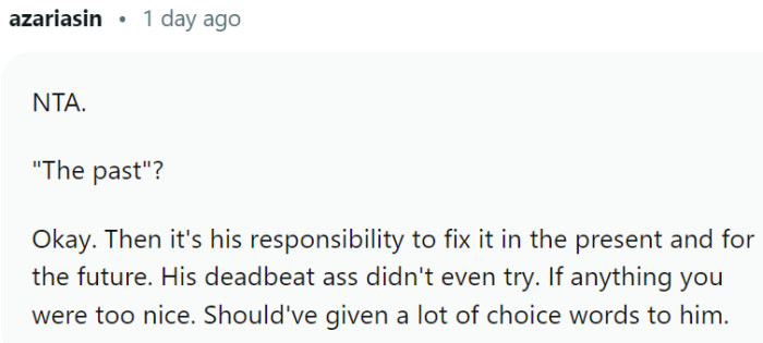 It is clear how he sees OP—past