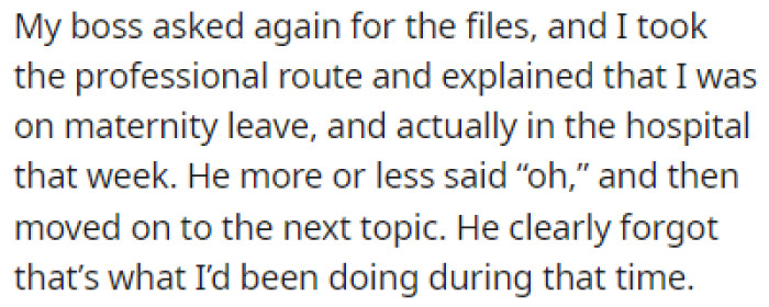 OP's Boss Asked for the Files Again