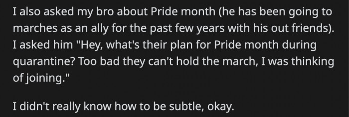 They weren't subtle anyway as well