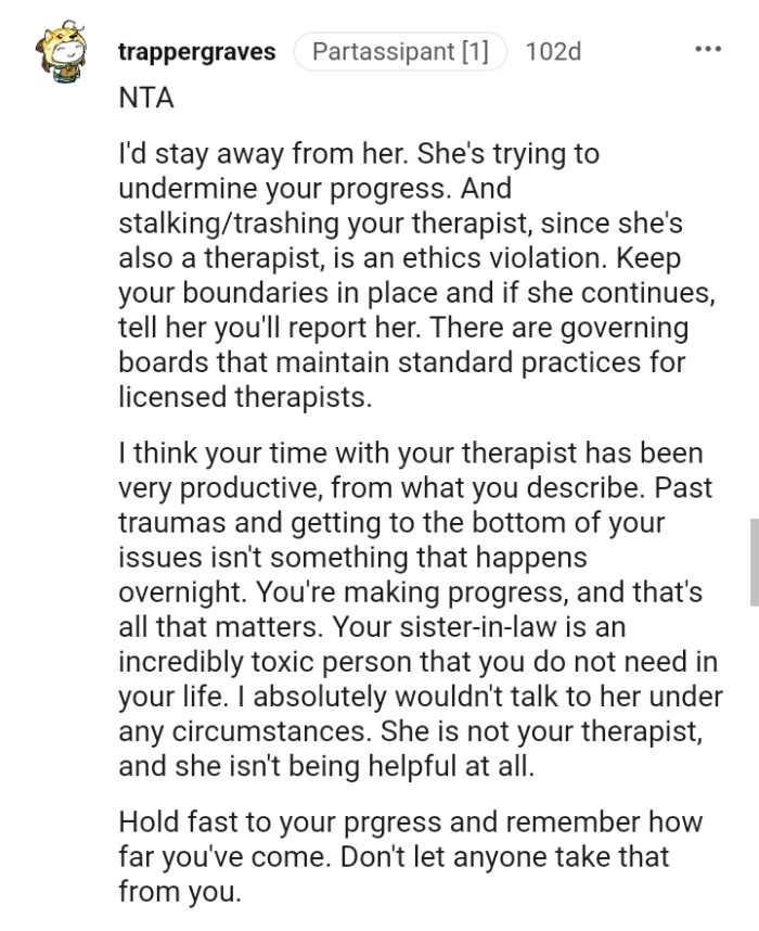 Staying away from her