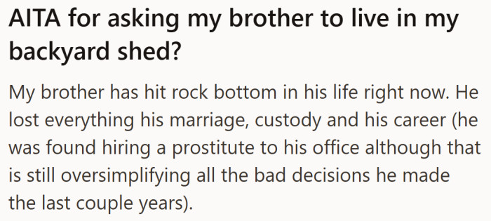 It all began with a brother’s attempt to help — and a boundary that didn’t land quite as kindly as he hoped.