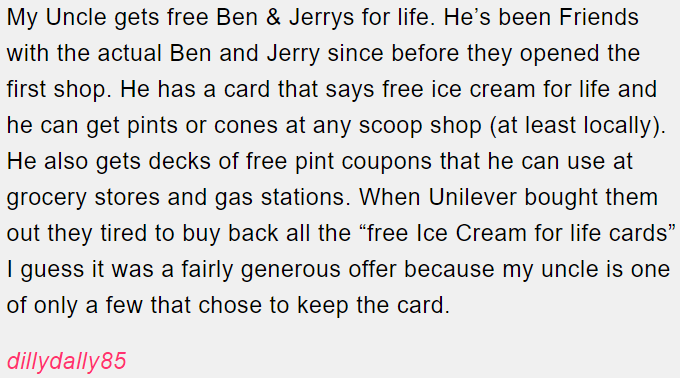 13. Free ice cream.
