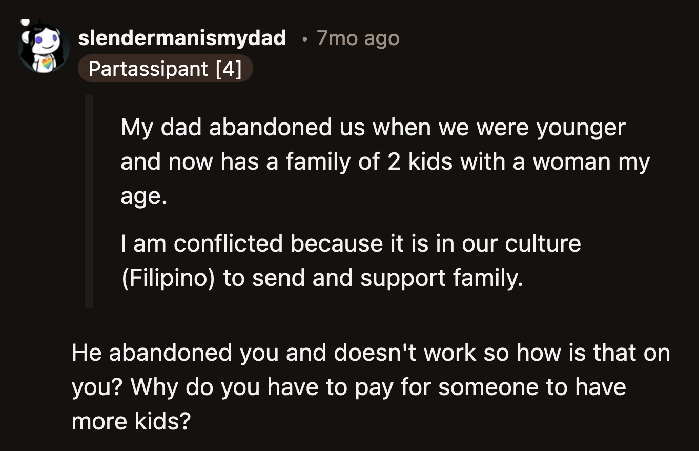 How bold of him to procreate when he doesn't have a job. Does he even plan to get one?