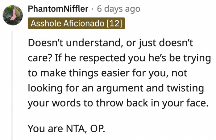 He probably thinks OP is not being pregnant correctly and he could do a much better job