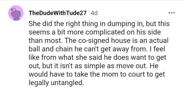 This seems a bit more complicated on his side than most