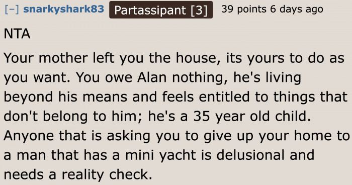 It's his property, and he can do anything he wants with it, including refusing his brother.