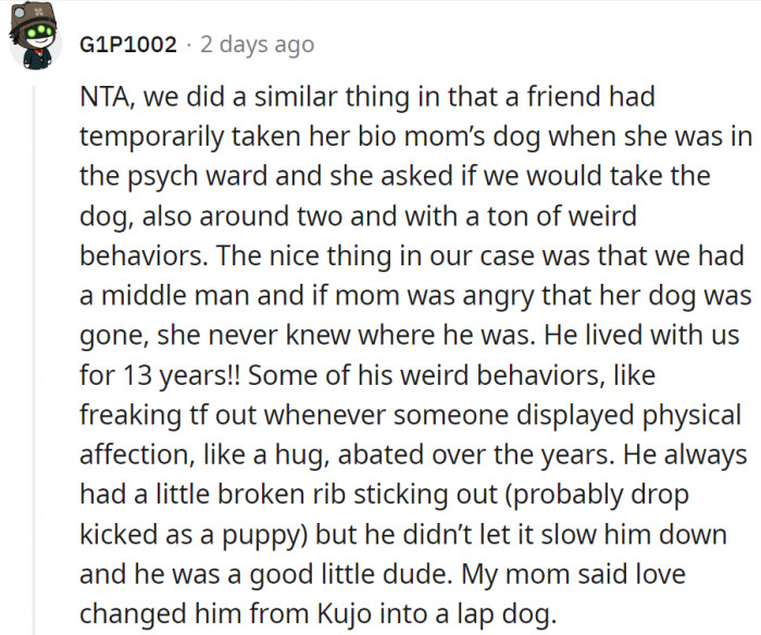12. OP probably changed the dog's life, just as this person did with their dog