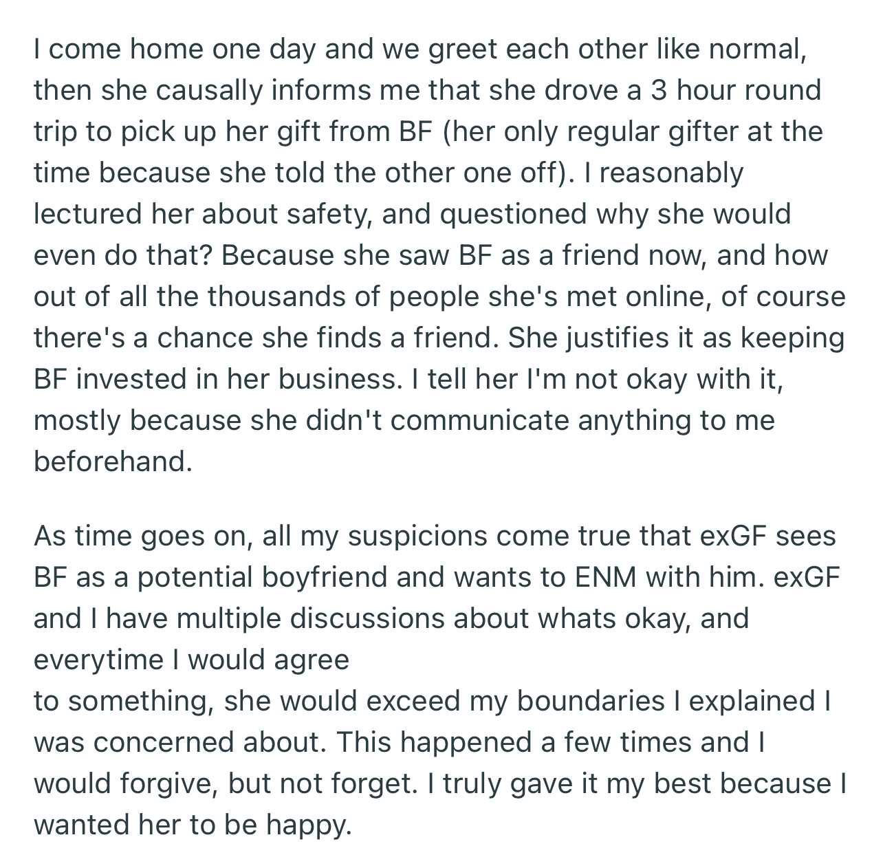 It Didn’t Take Long Before OP’s Girlfriend Became Attracted to One of Her Online Benefactors. She Even Sees Him as a Potential Boyfriend