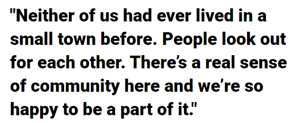 “There’s a real sense of community here, and we’re so happy to be a part of it.”