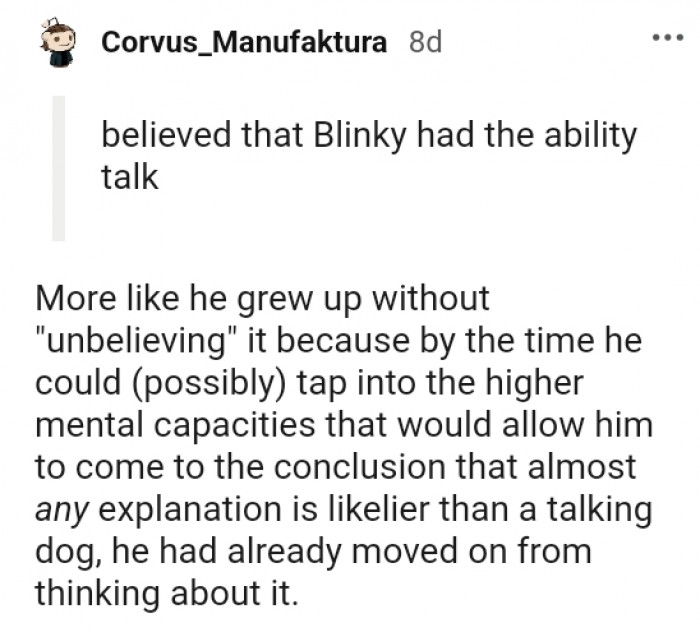 18. He had already moved on from giving it a thought