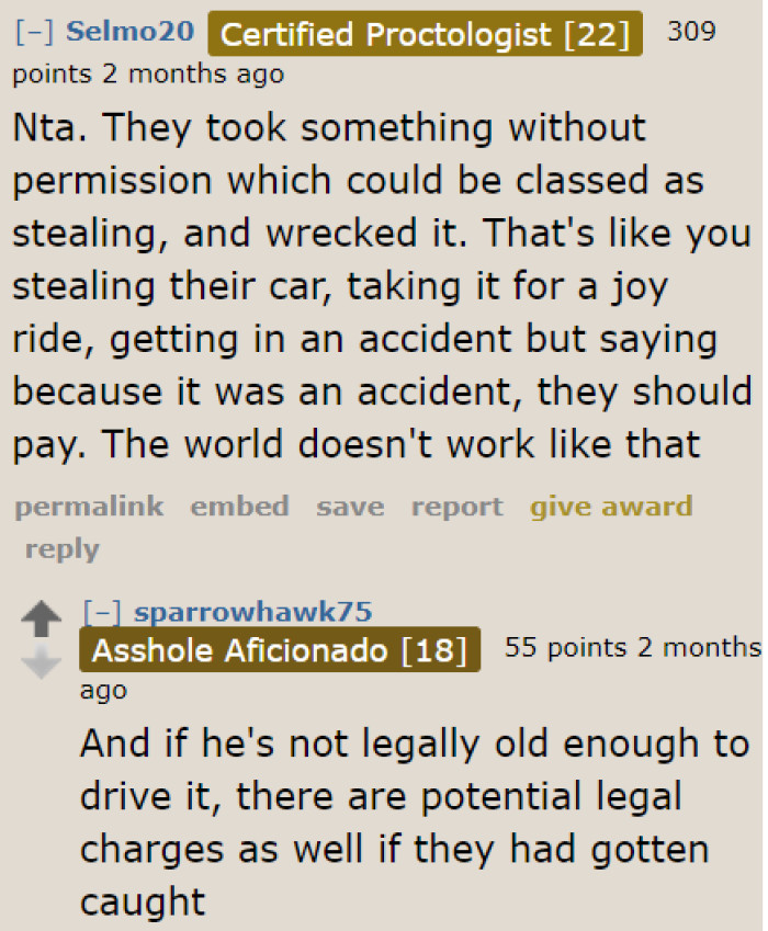 If the OP pressed charges, this would be considered stealing and damage to property.