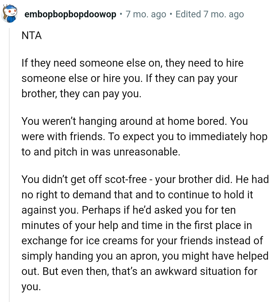 OP Wasn't Hanging Around at Home Bored