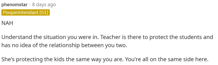 Everyone is on the same side, but maybe things were taken out of context, although it's hard to know the context.