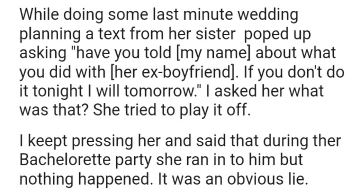 What the OP came across while doing some last-minute wedding planning